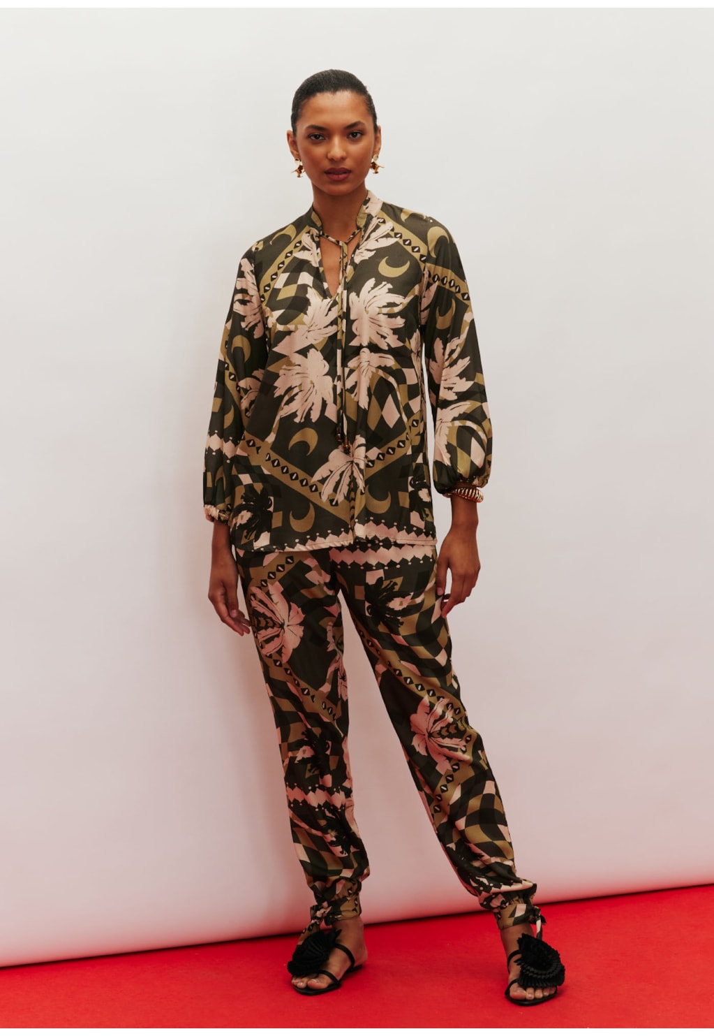 Bata Cadarço Estampada Chorinho