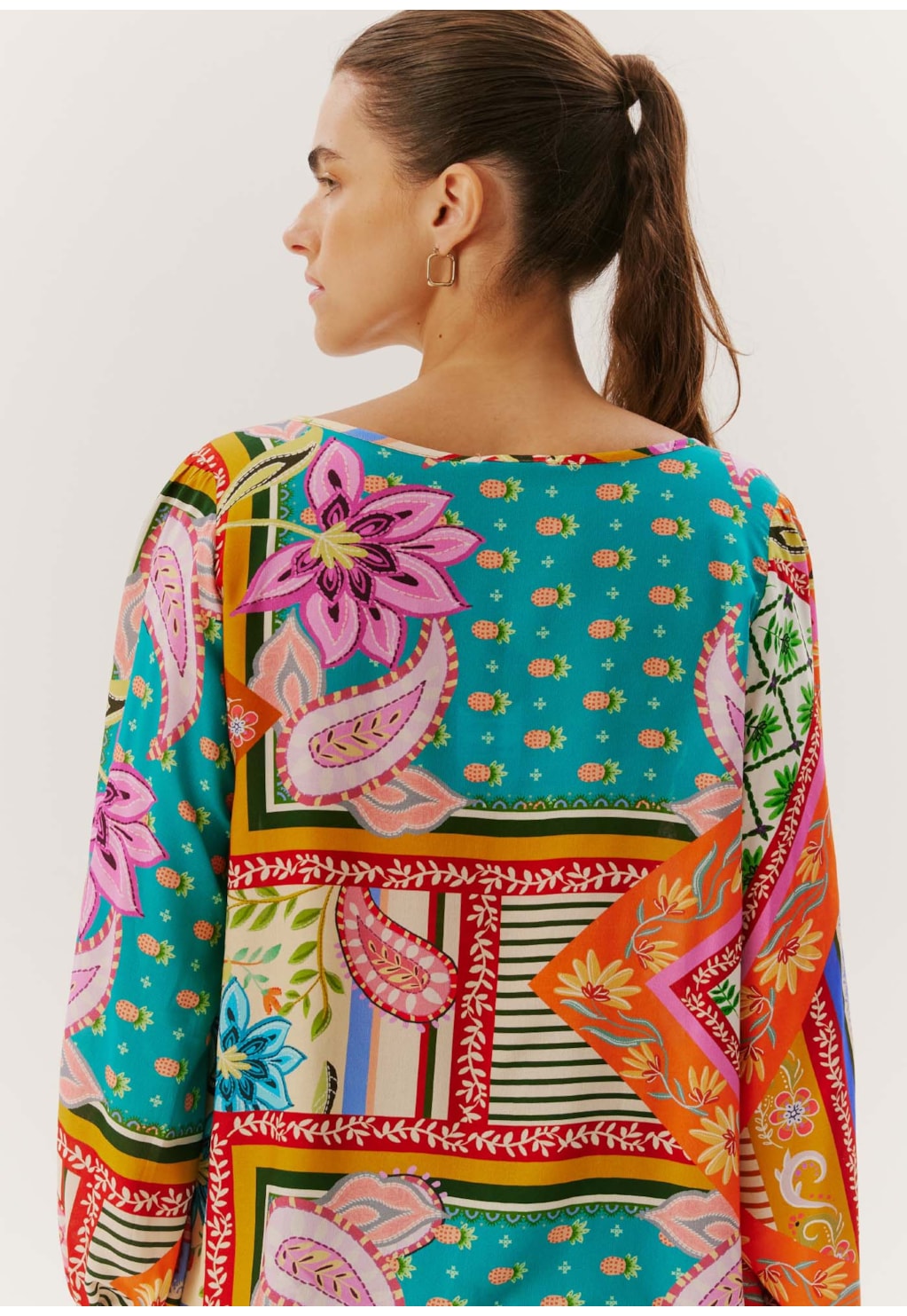 Bata Detalhe Franzido Estampada Maya