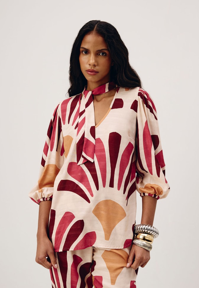 Bata Faixa Alta Estampada Lujan