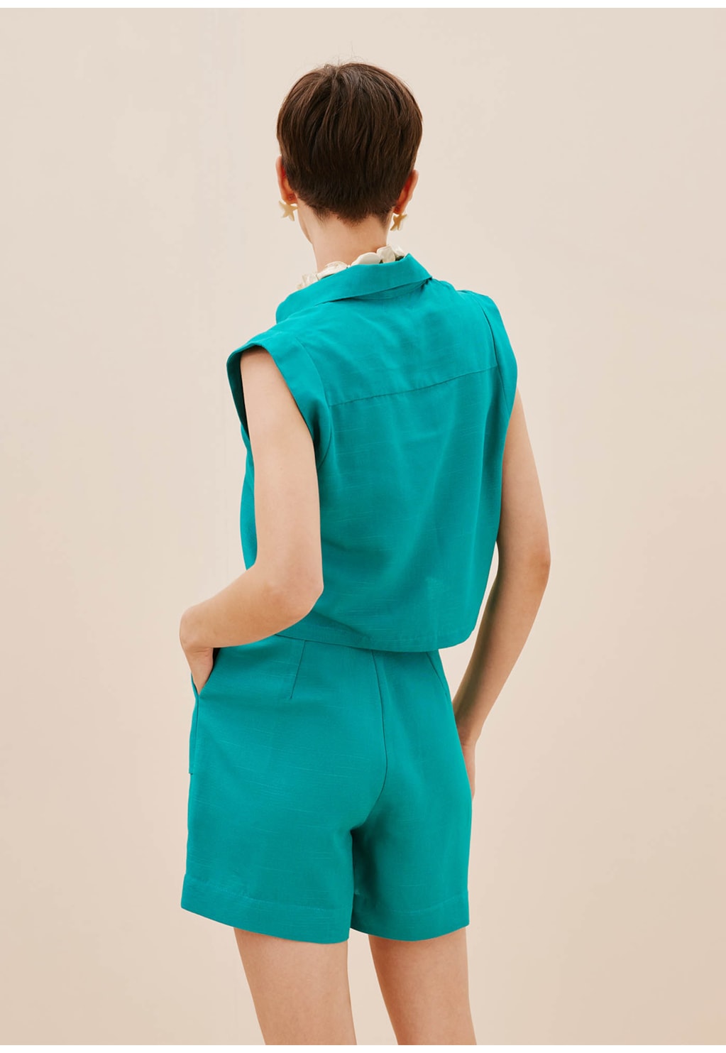 Bermuda Cintura Alta Bolso