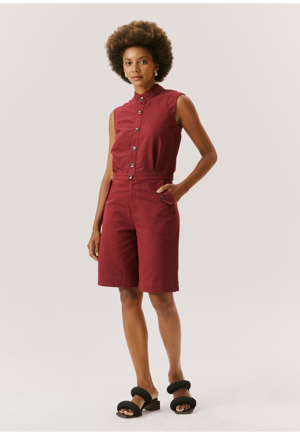 Bermuda Detalhe Aba Bolso