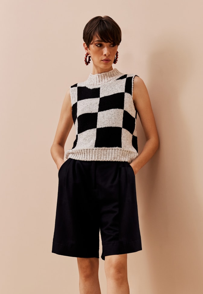 Bermuda Linho com Pregas