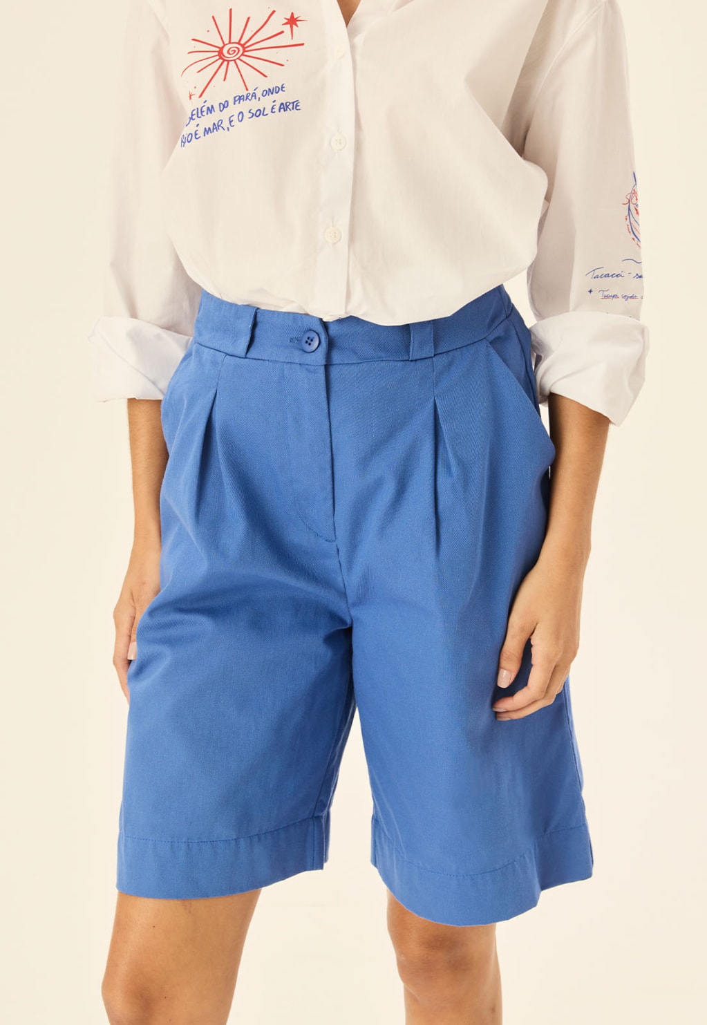 Bermuda Passador Com Botão 