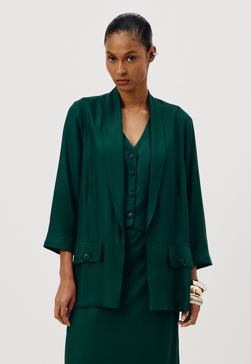 Blazer Alongado Liso