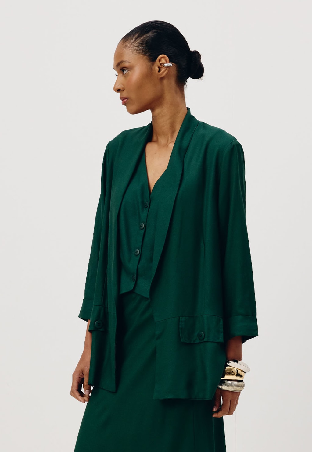 Blazer Alongado Liso