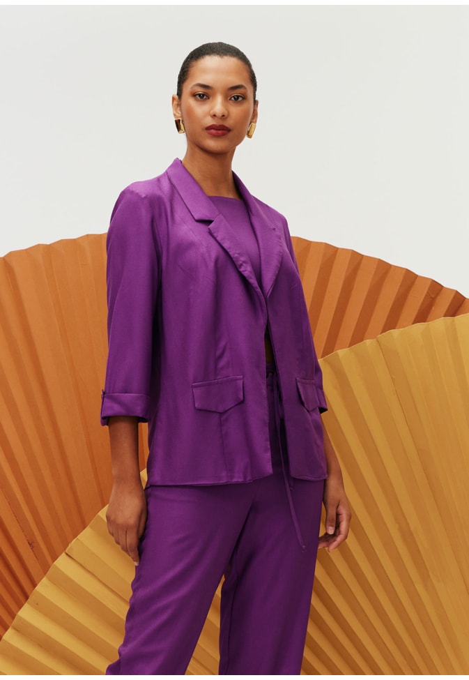 Blazer Entretelado Bolso