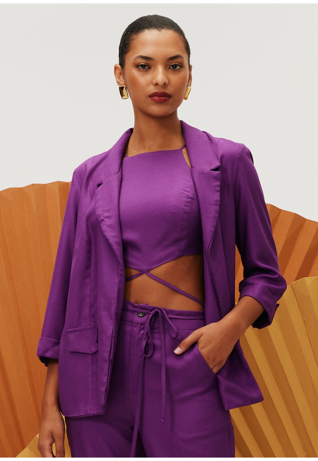 Blazer Entretelado Bolso