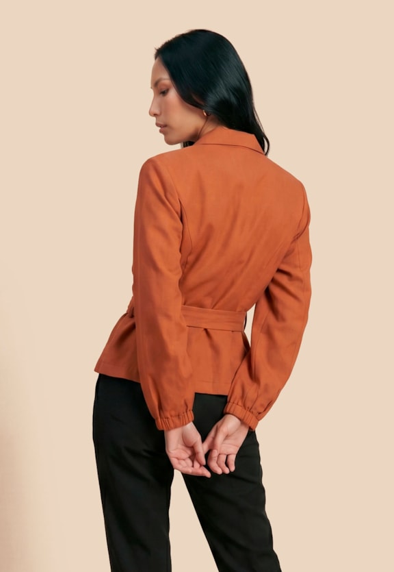 Blazer Liso Com Faixa Vista Traseira