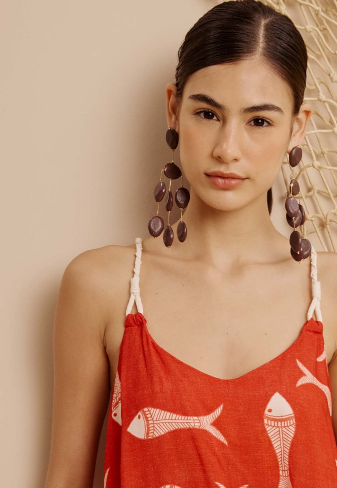 Blusa Alça Corda Estampada Manzuá