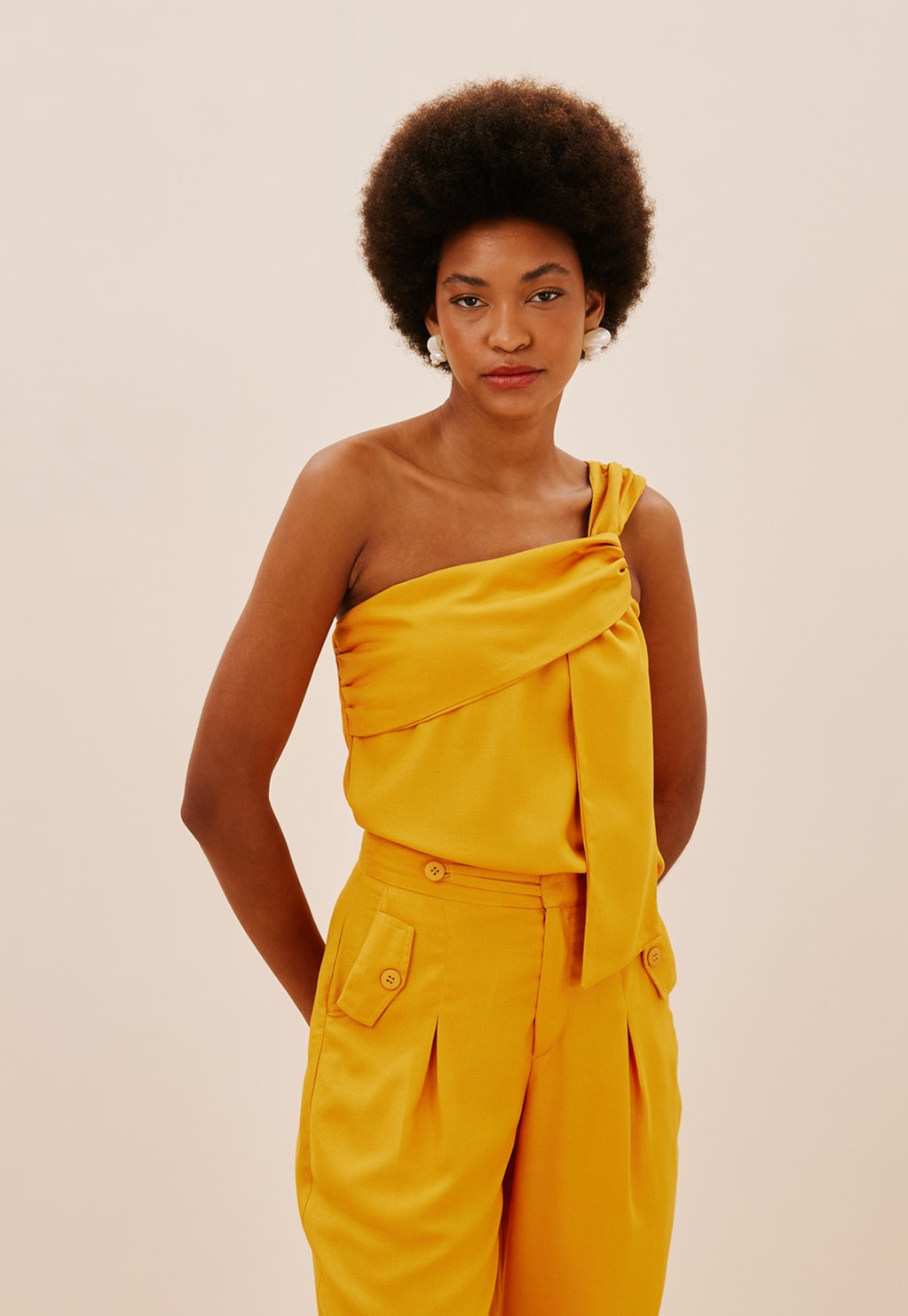 Blusa Alça Transpassada Lenço