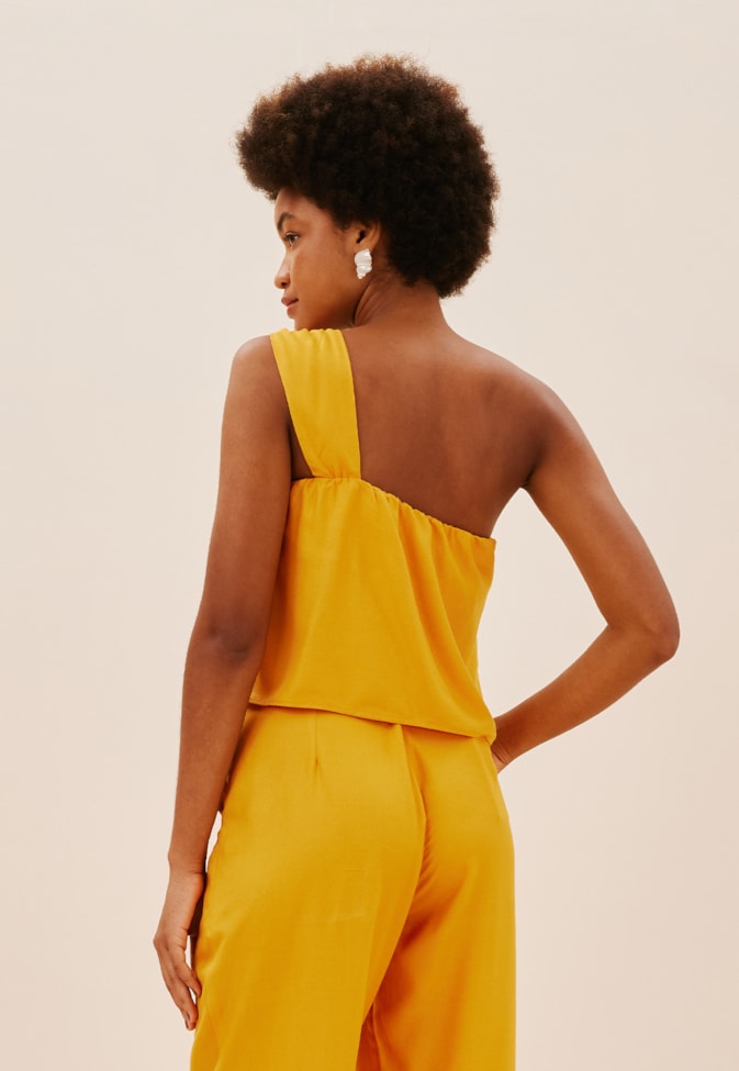 Blusa Alça Transpassada Lenço