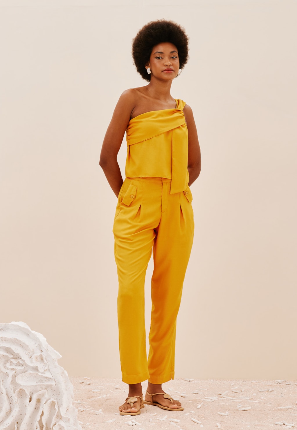 Blusa Alça Transpassada Lenço