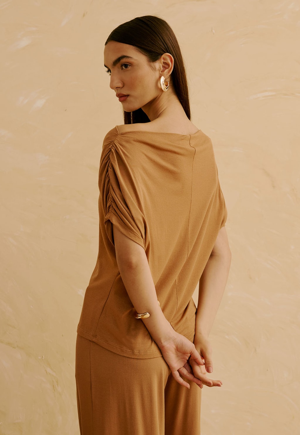 Blusa Alongada Degagê Ombro A Ombro