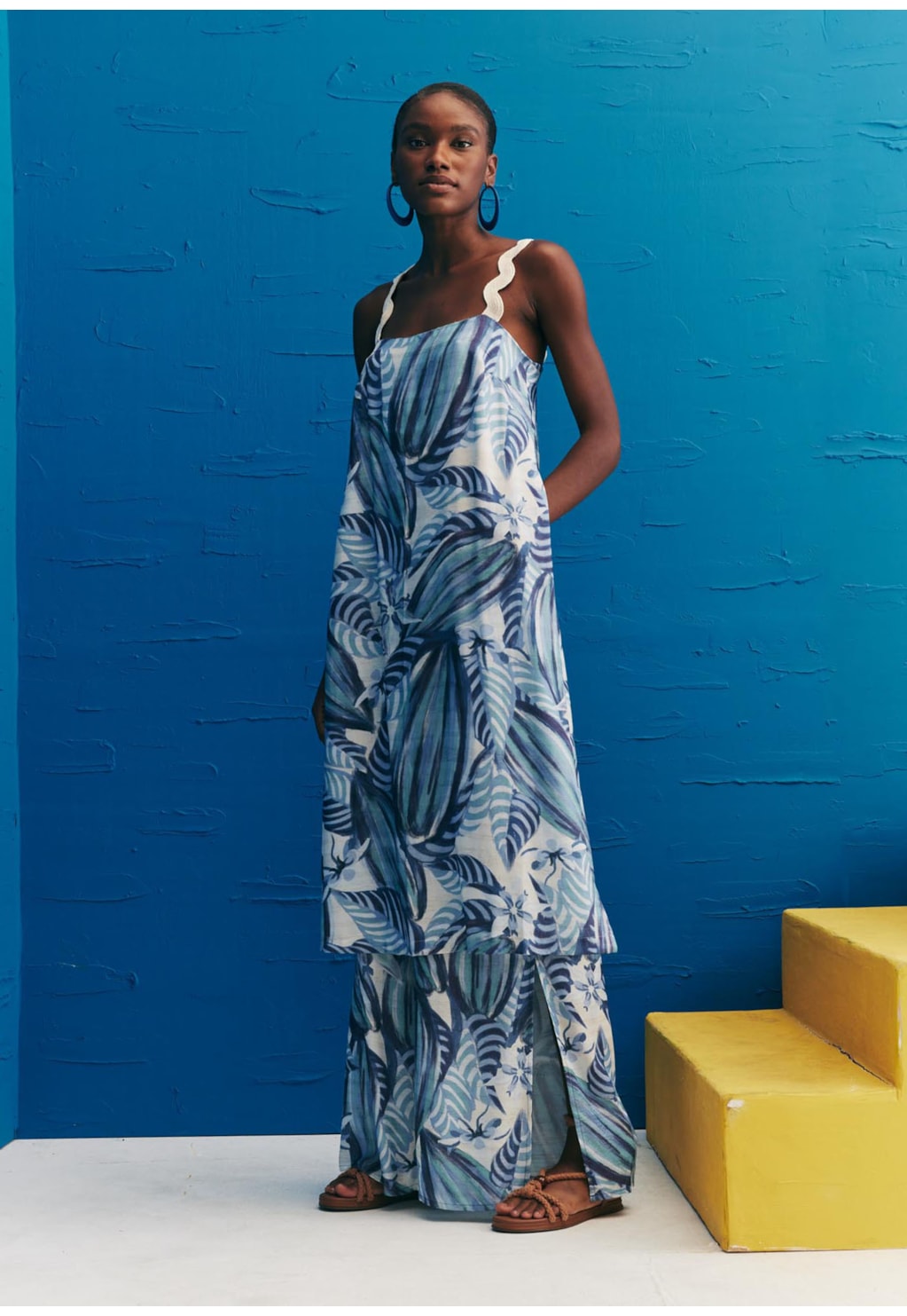 Blusa Alongada Sianinha Estampada Cacau Arriba