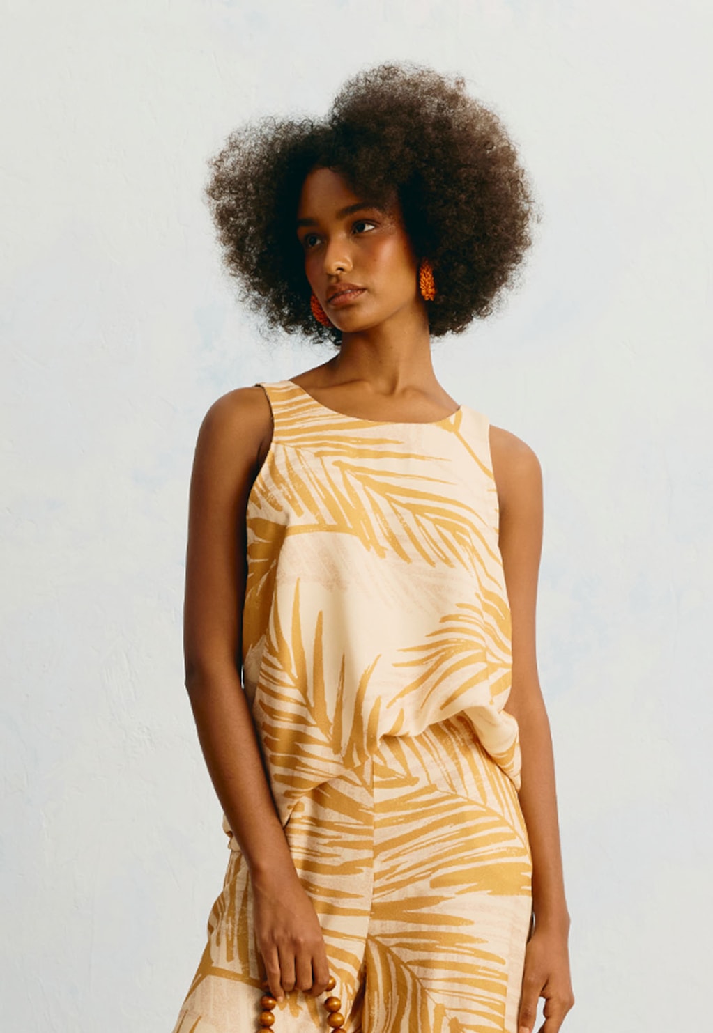 Blusa Básica Estampada Palma Colombiana
