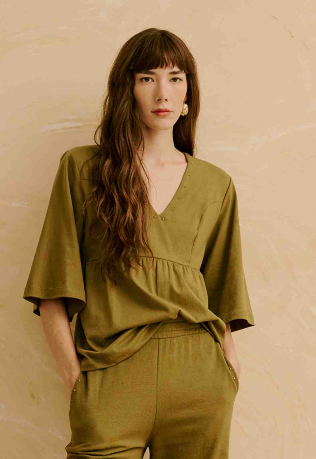 Blusa Bata Lisa Aplicação