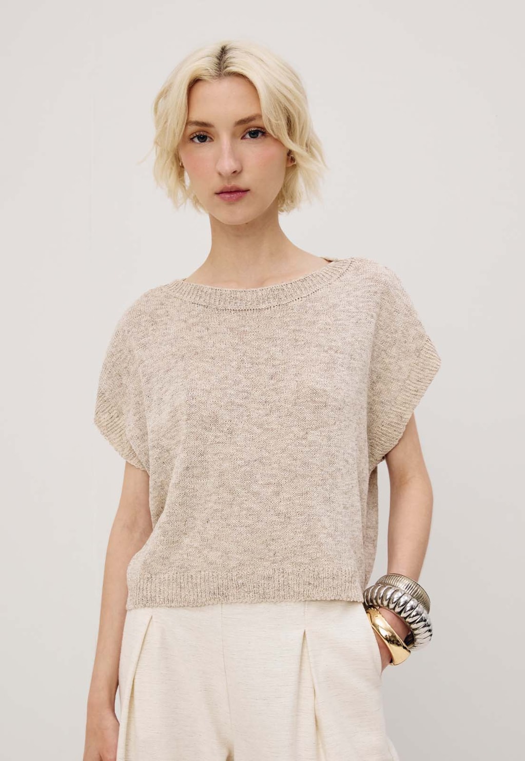 Blusa Boxy Flamê Tricot