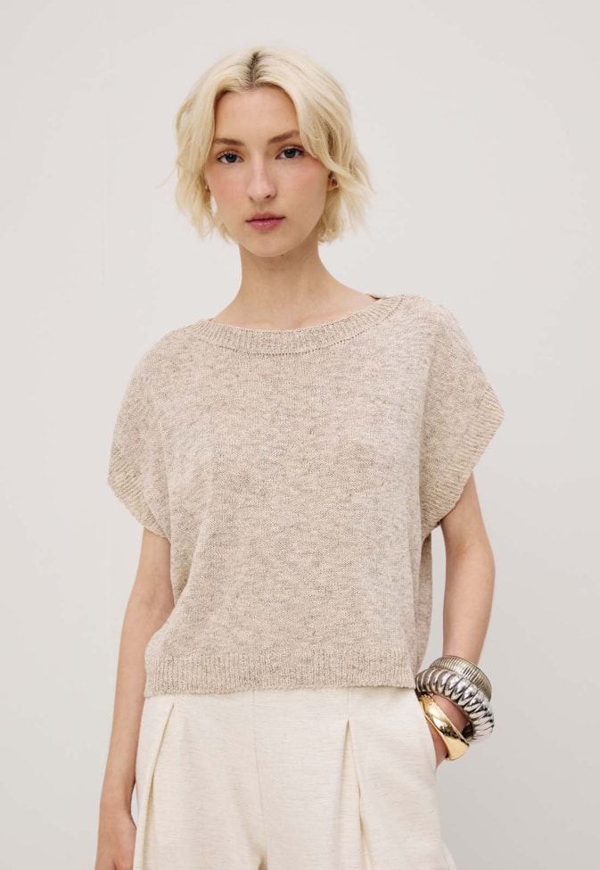 Blusa Boxy Flamê Tricot