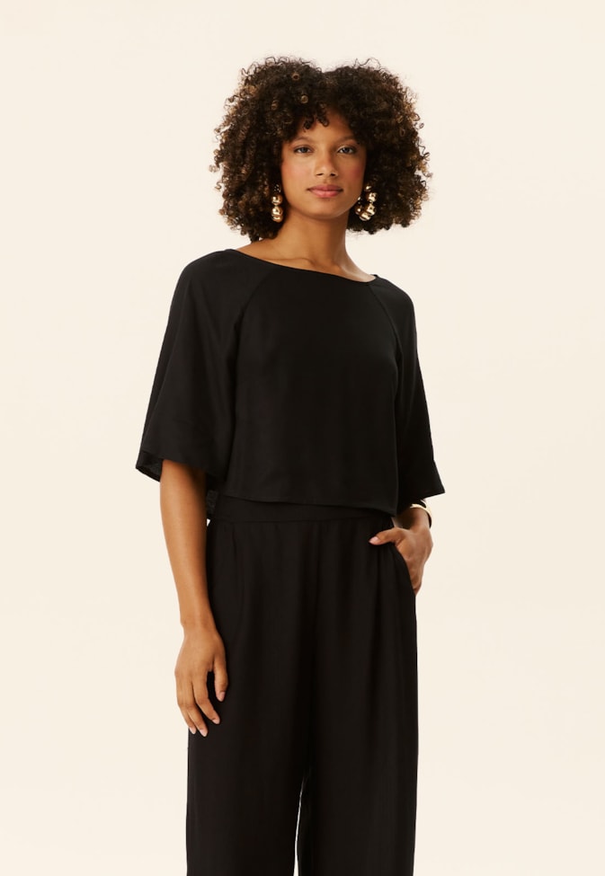 Blusa com Manga Cava Raglam