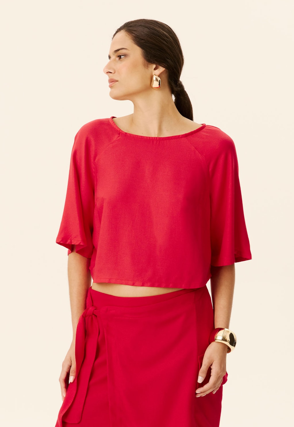 Blusa com Manga Cava Raglam