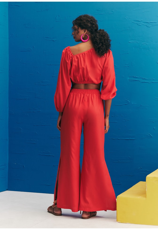 Blusa Cropped Detalhe Franzido