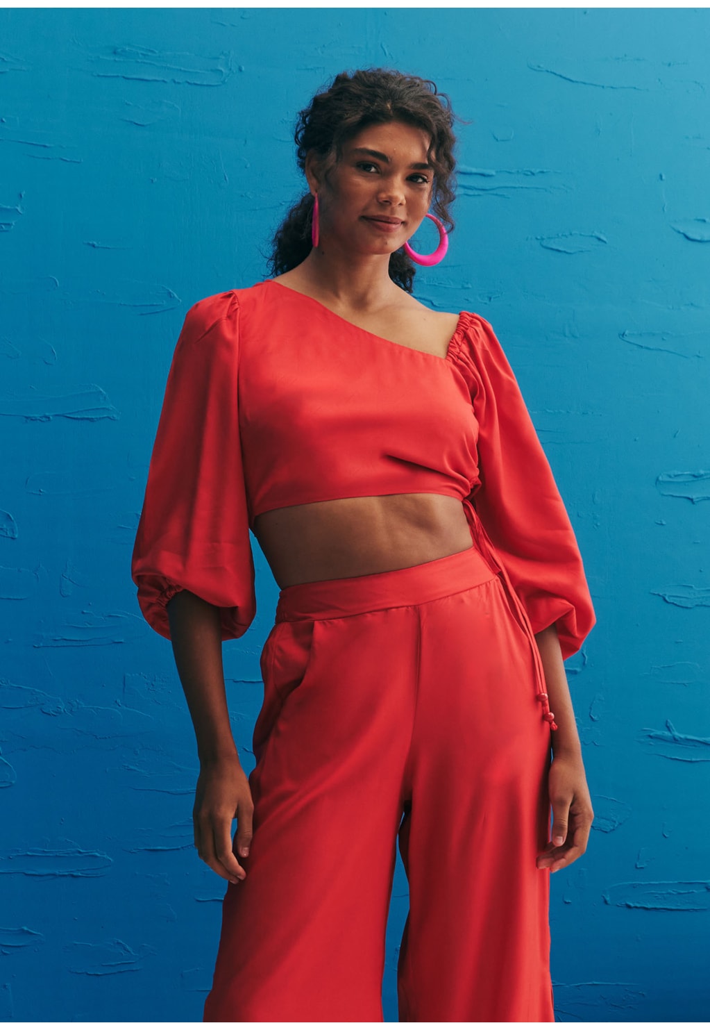 Blusa Cropped Detalhe Franzido