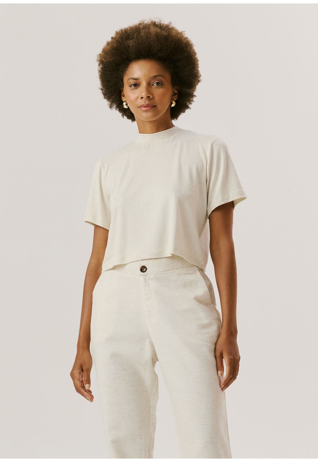 Blusa Cropped Gola Alta