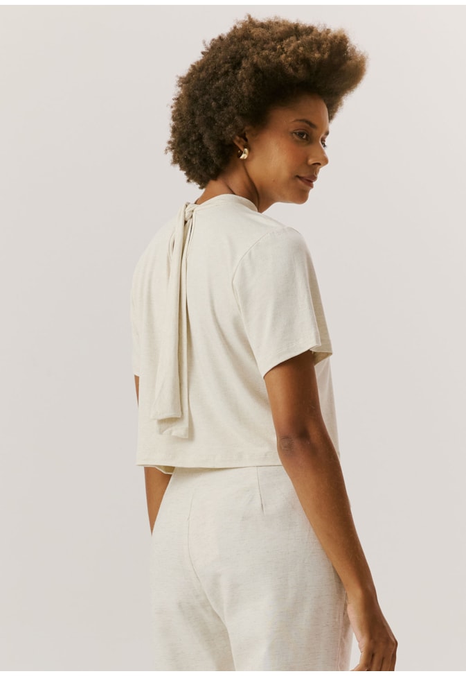 Blusa Cropped Gola Alta