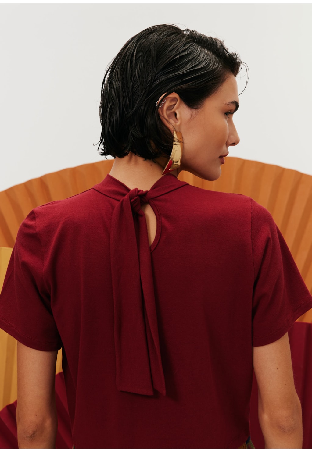 Blusa Cropped Gola Alta