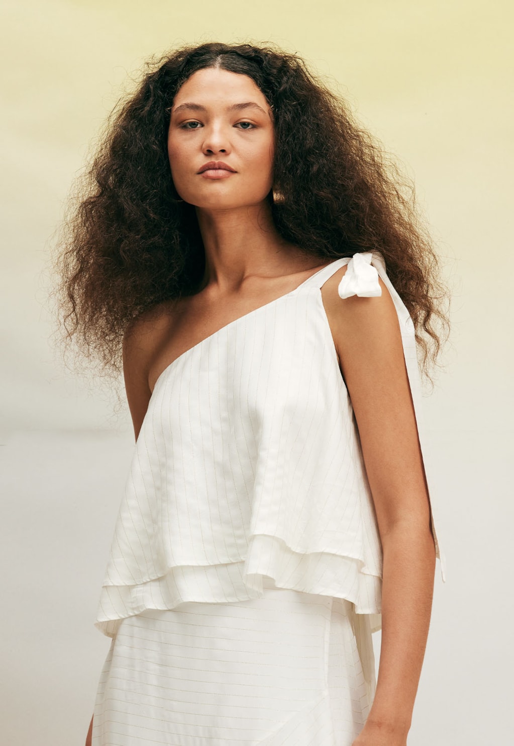 Blusa Cropped Liso Um Ombro Só