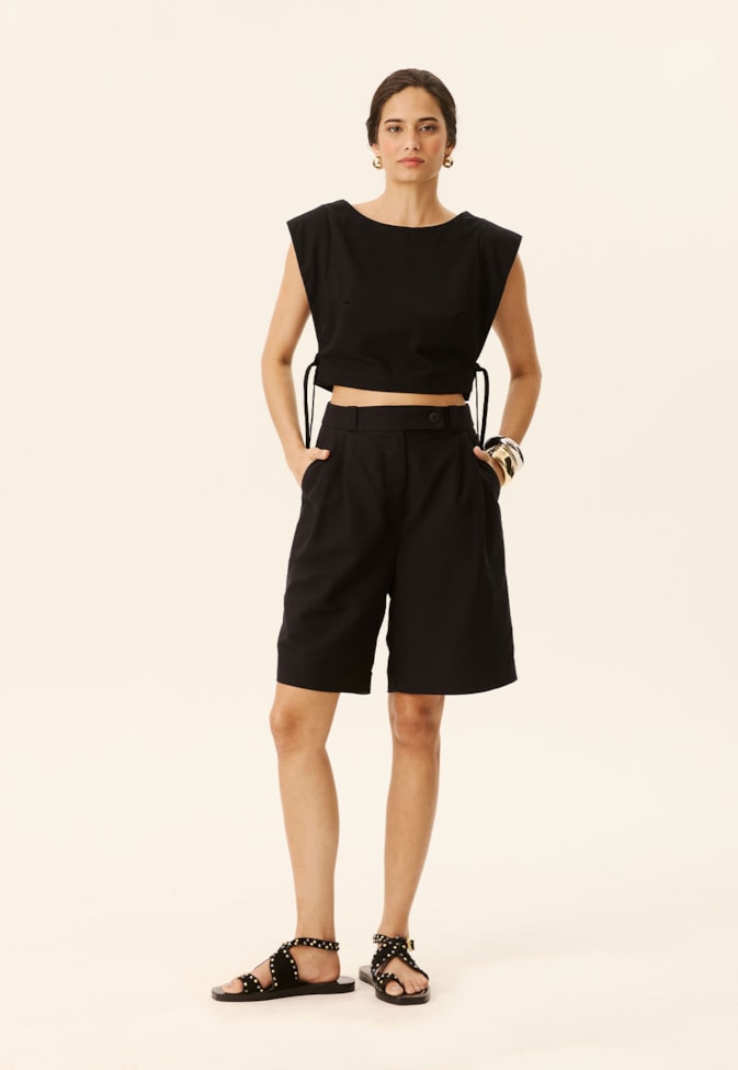 Blusa Cropped Manga Muscle Tee