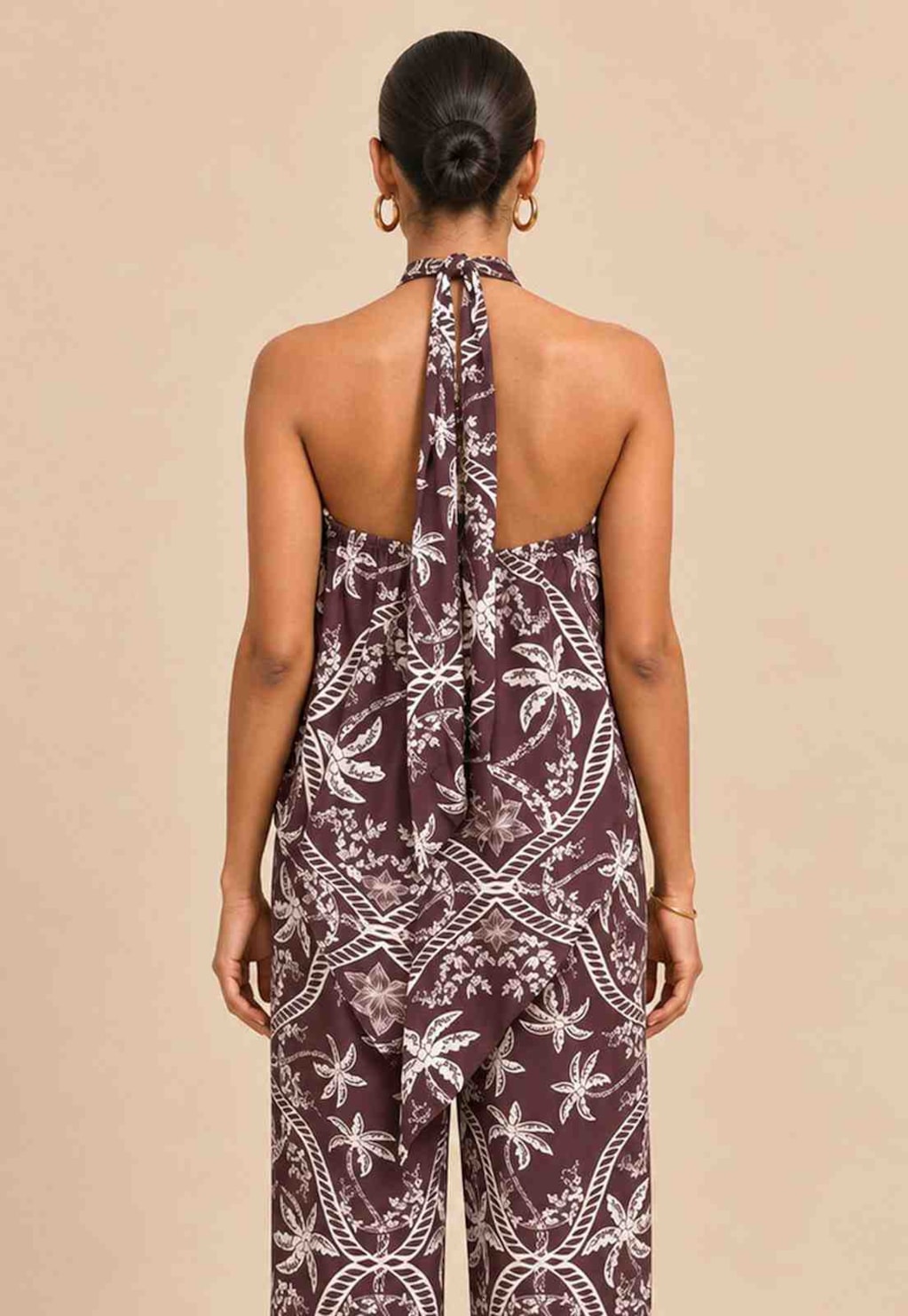Blusa Decote Halter Estampada