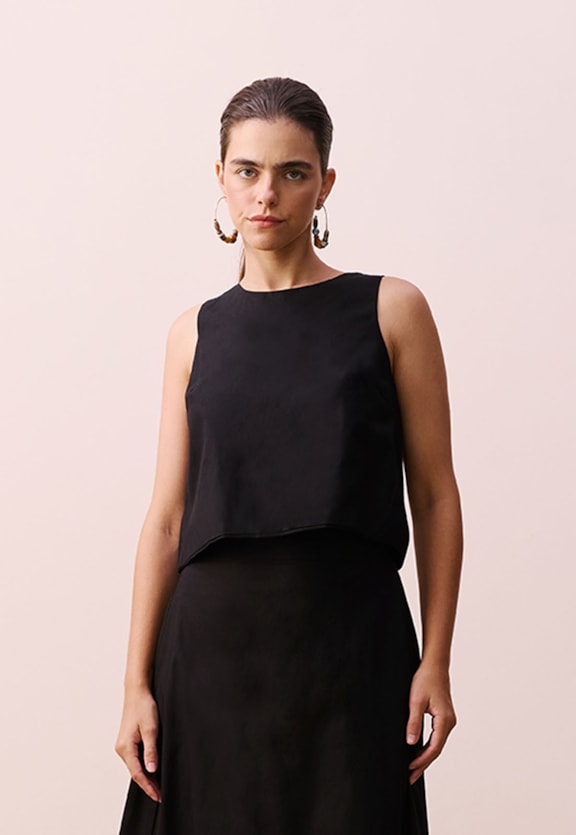 Blusa Decote Transpassado Costas Vista Traseira