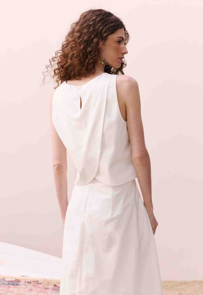 Blusa Decote Transpassado Costas