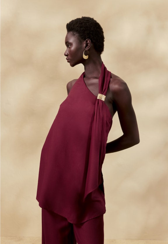 Blusa Detalhe Passador  Vista Frontal