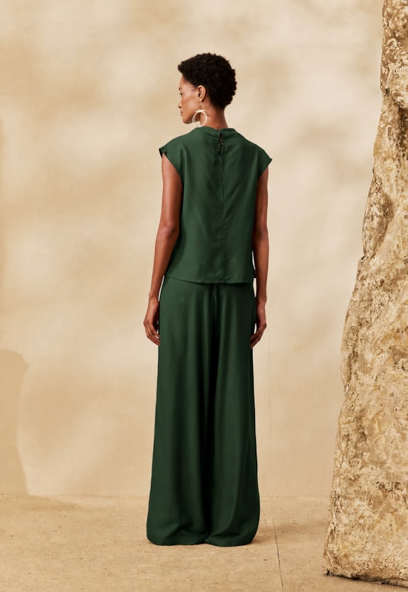 Blusa Detalhe Transpassado Vista Traseira