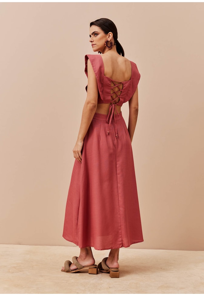 Blusa Geométrica Decote Reto