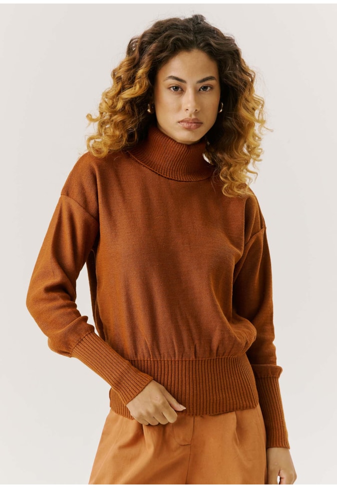 Blusa Gola Alta Tricot