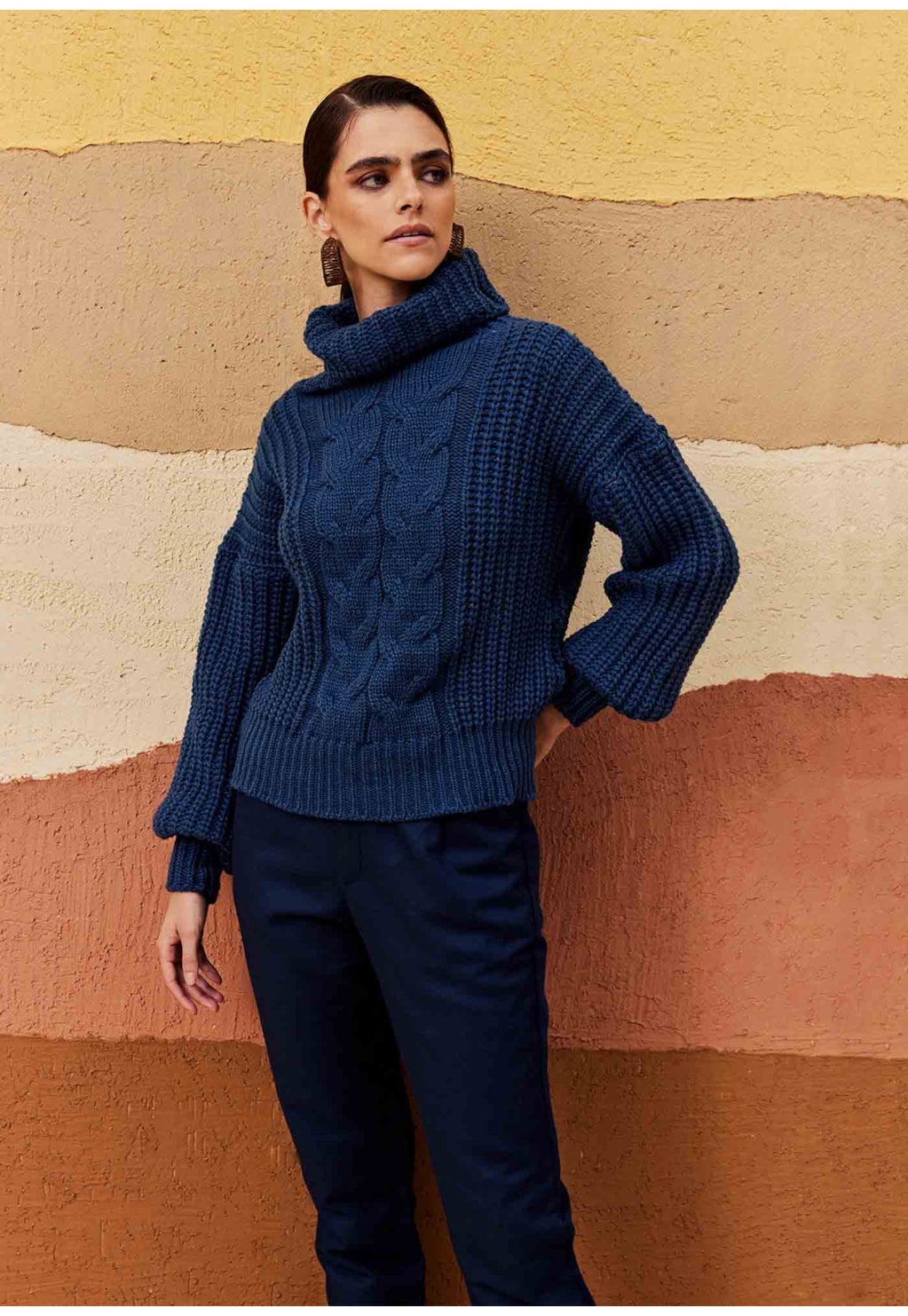 Blusa Gola Alta Tricot