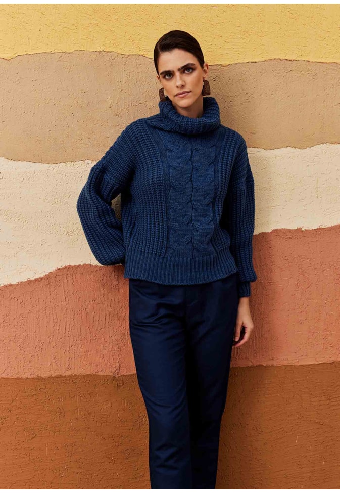 Blusa Gola Alta Tricot