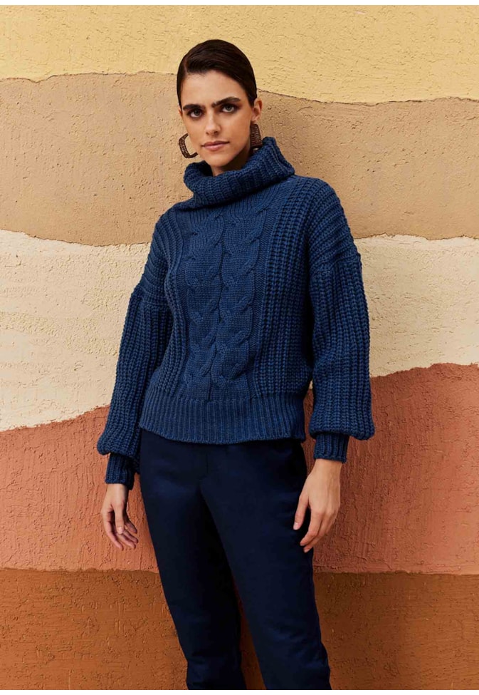 Blusa Gola Alta Tricot