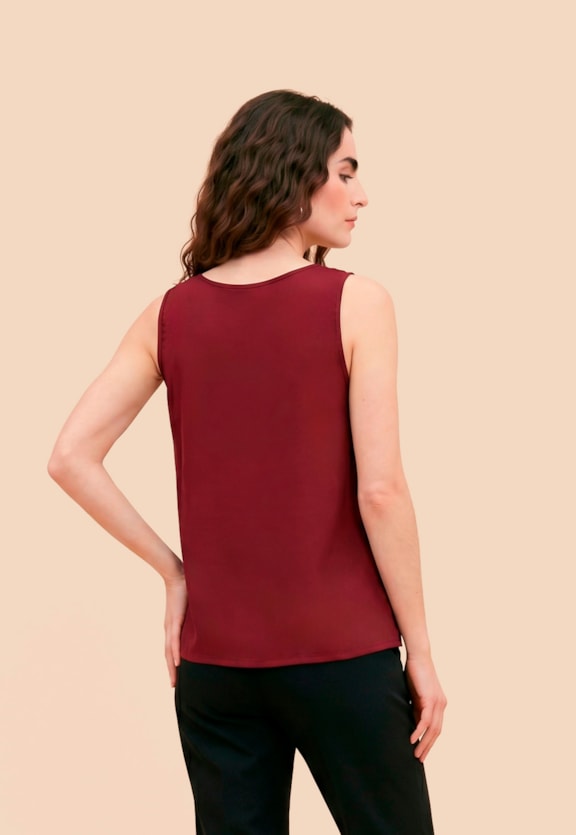 Blusa Lisa Basica com Alça Larga Vista Traseira