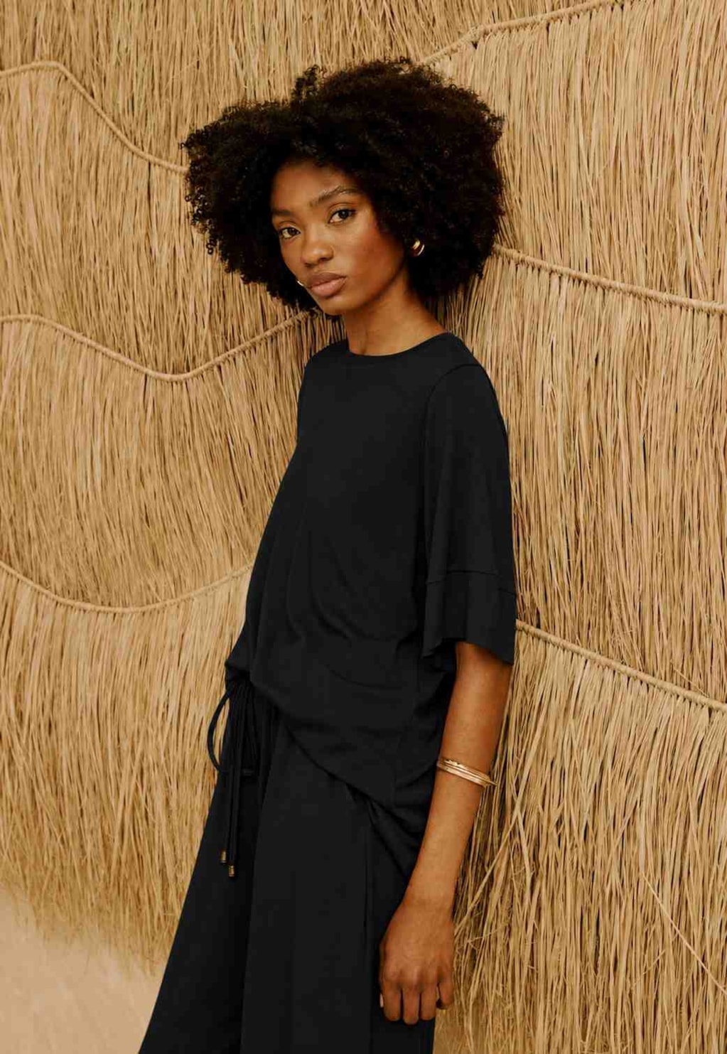 Blusa Lisa Mangas Barra