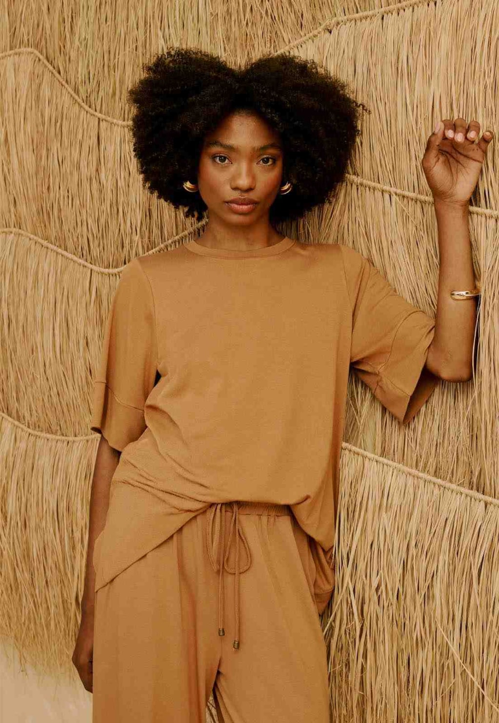 Blusa Lisa Mangas Barra