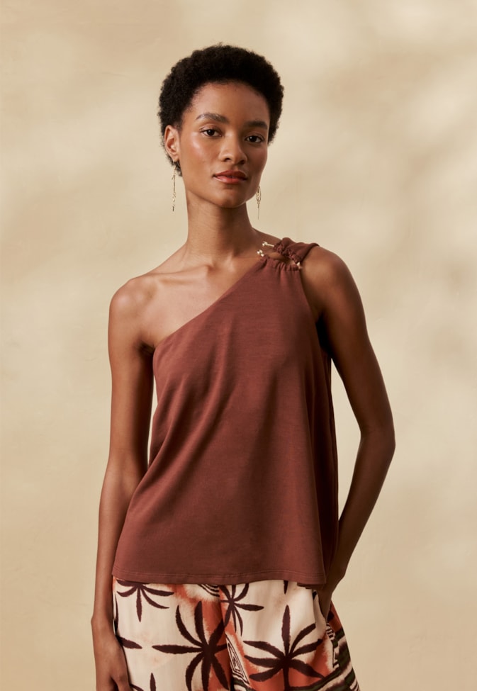 Blusa Lisa Um Ombro Só