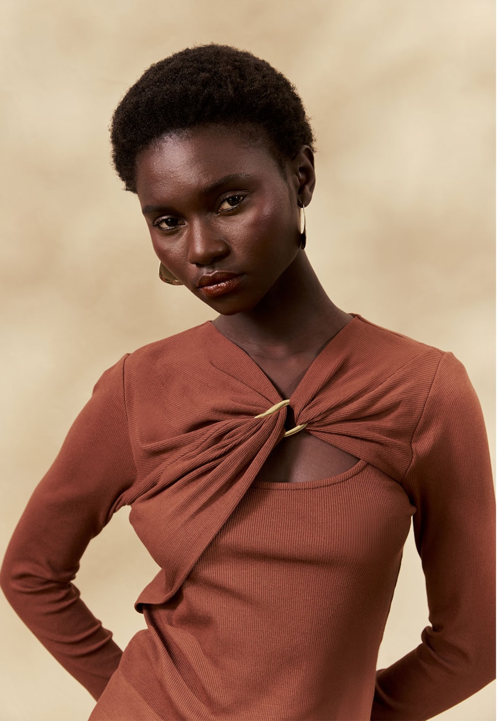 Blusa Manga Longa Argola