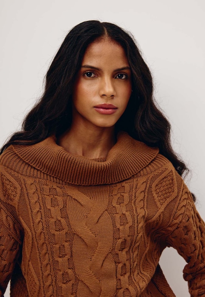 BLusa Mix de Tranças Tricot