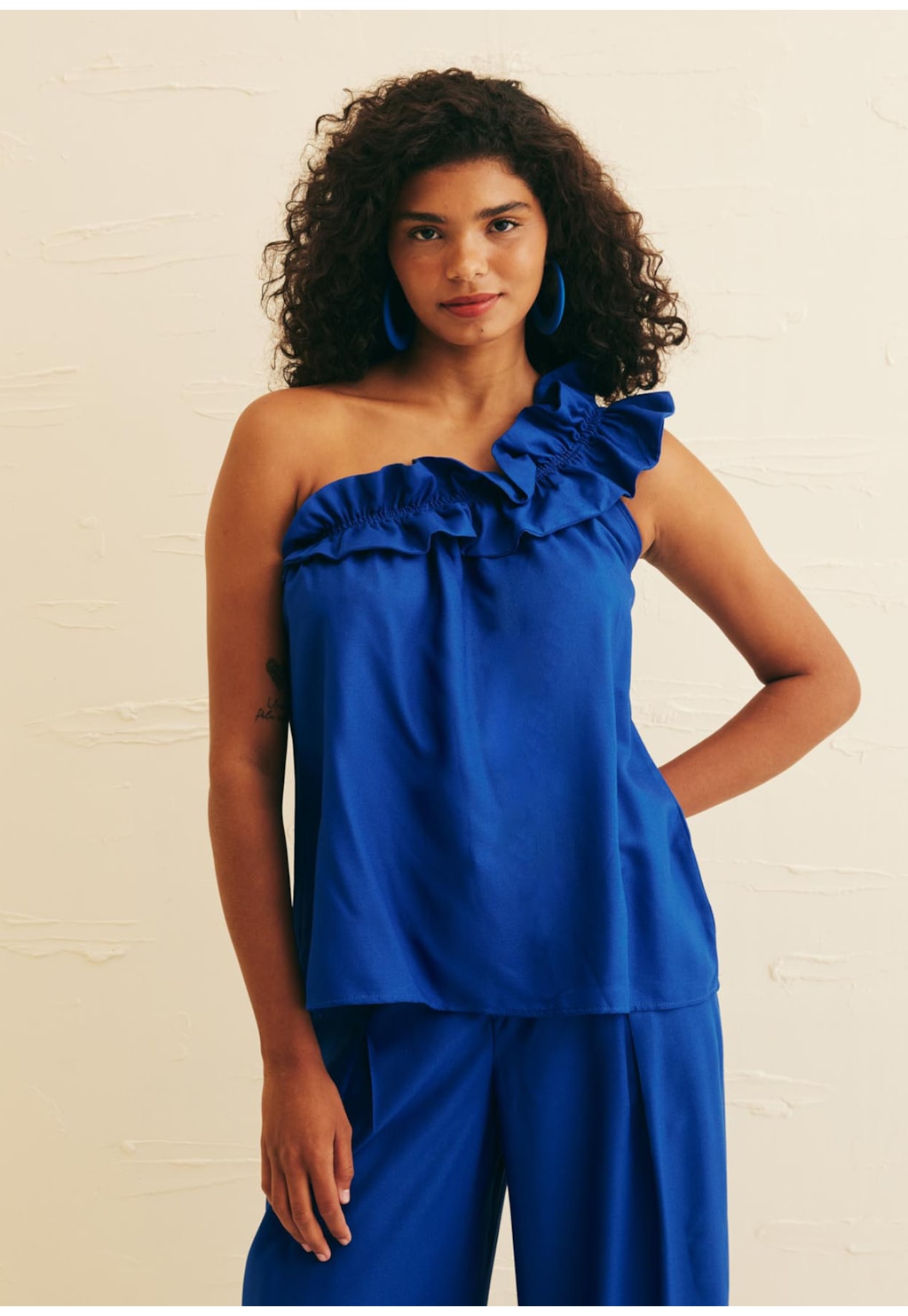 Blusa Ombro Só Pala Franzida