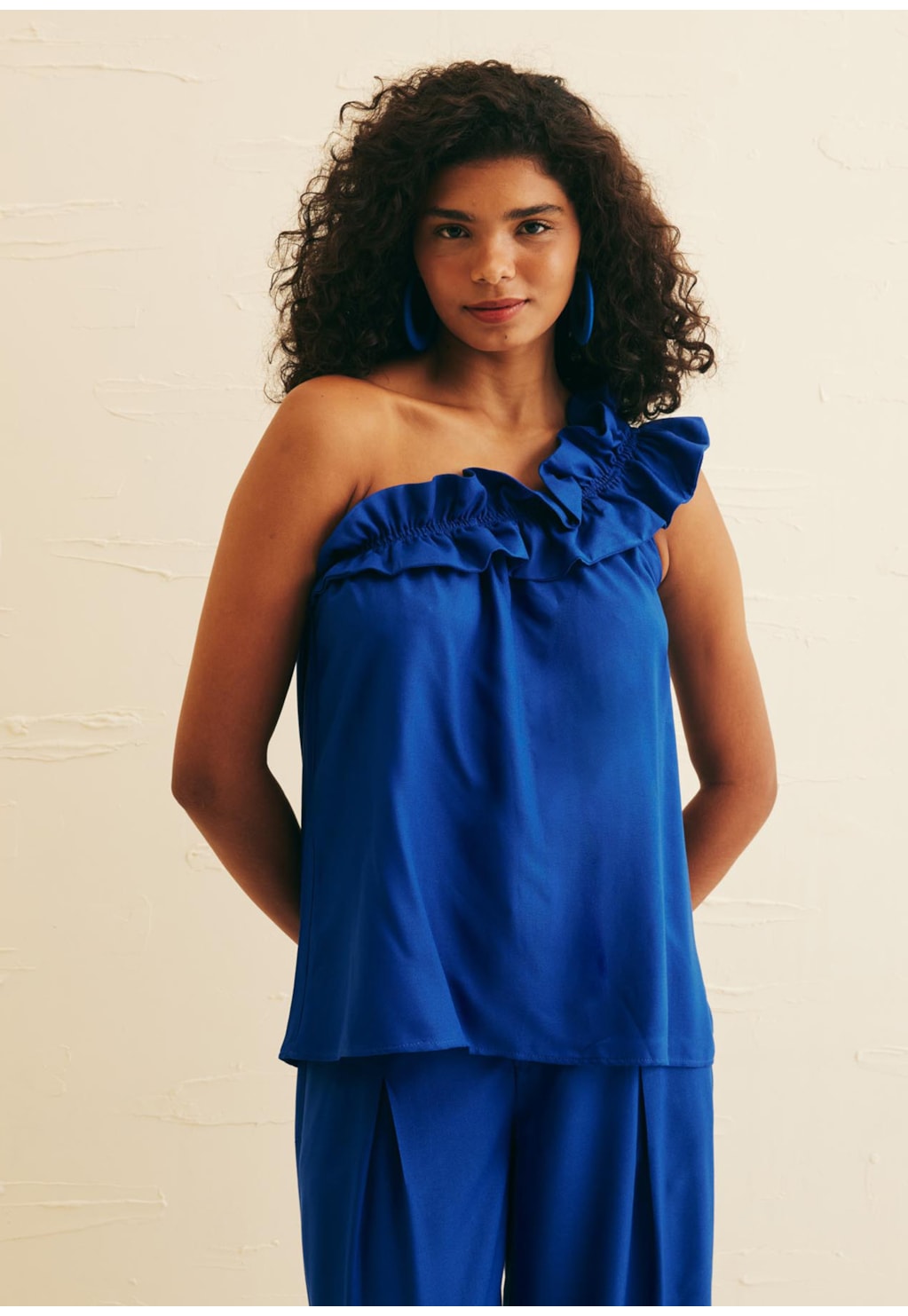 Blusa Ombro Só Pala Franzida