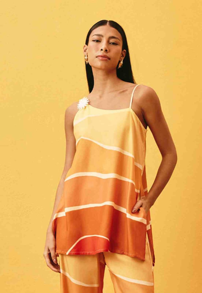 Blusa Passante Sol Estampada Tropicália